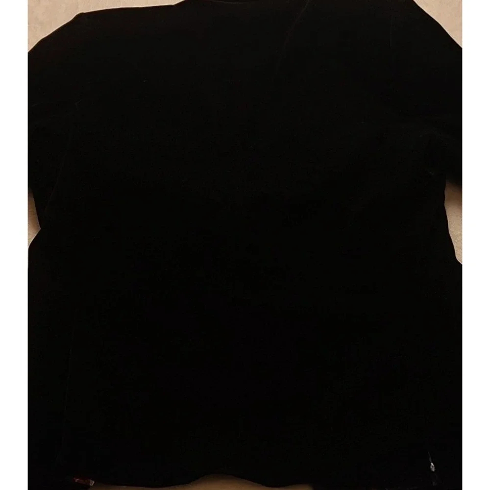 Lindbergh Black Velvet Tuxedo‎ Blazer Floral Lining Peak Men's Formal Jacket
